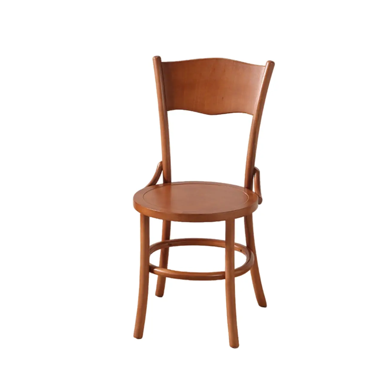 Mid-Century Modern Round Wood Dining Chair Image - 35 | homeyfad