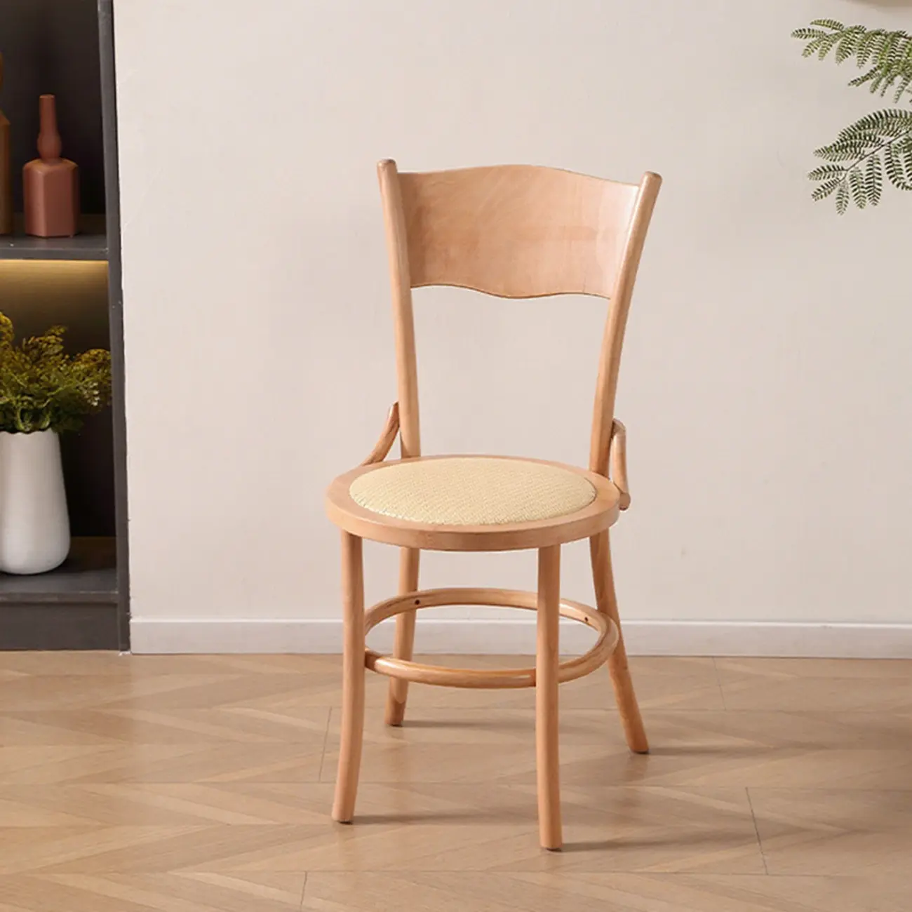 Mid-Century Modern Round Wood Dining Chair Image - 20 | homeyfad