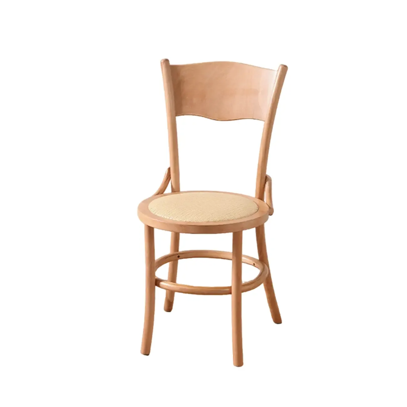 Mid-Century Modern Round Wood Dining Chair Image - 36