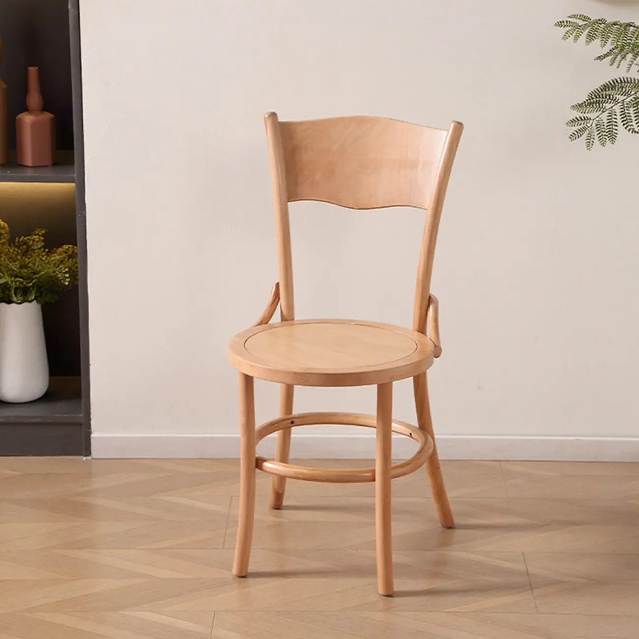 Mid-Century Modern Round Wood Dining Chair Image - 21 | homeyfad