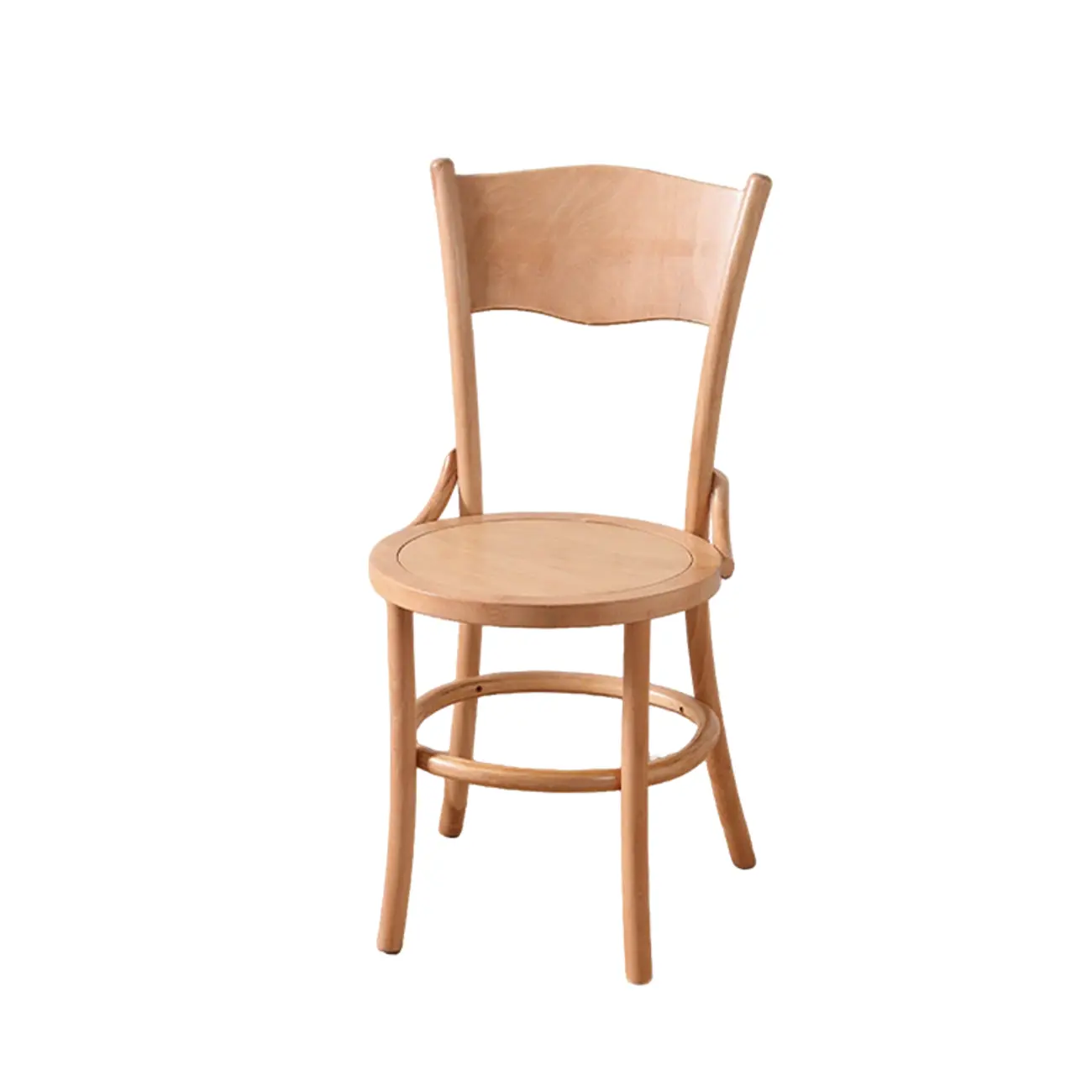 Mid-Century Modern Round Wood Dining Chair Image - 37 | homeyfad