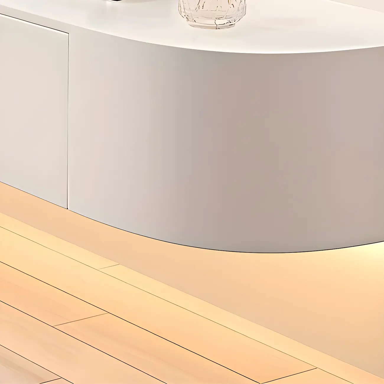 Glam Wooden Floating TV Stand in White with Drawers & Shelves Image - 10 | homeyfad