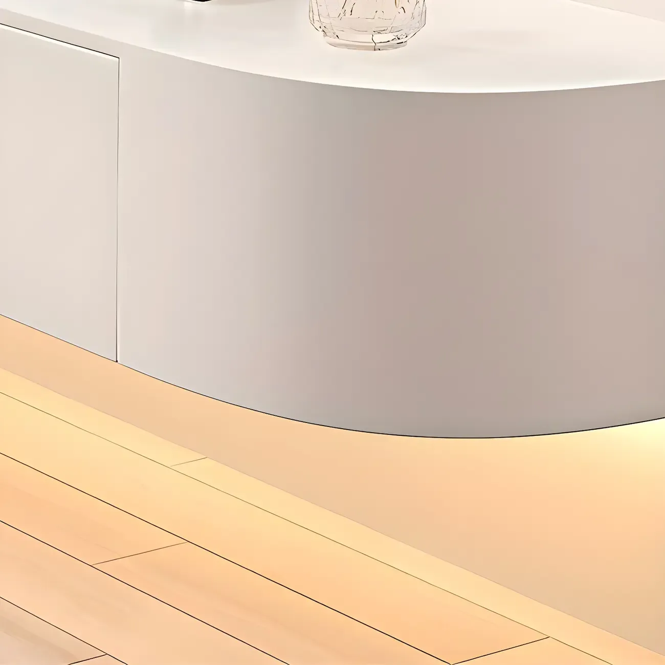 Glam Wooden Floating TV Stand in White with Drawers & Shelves Image - 10