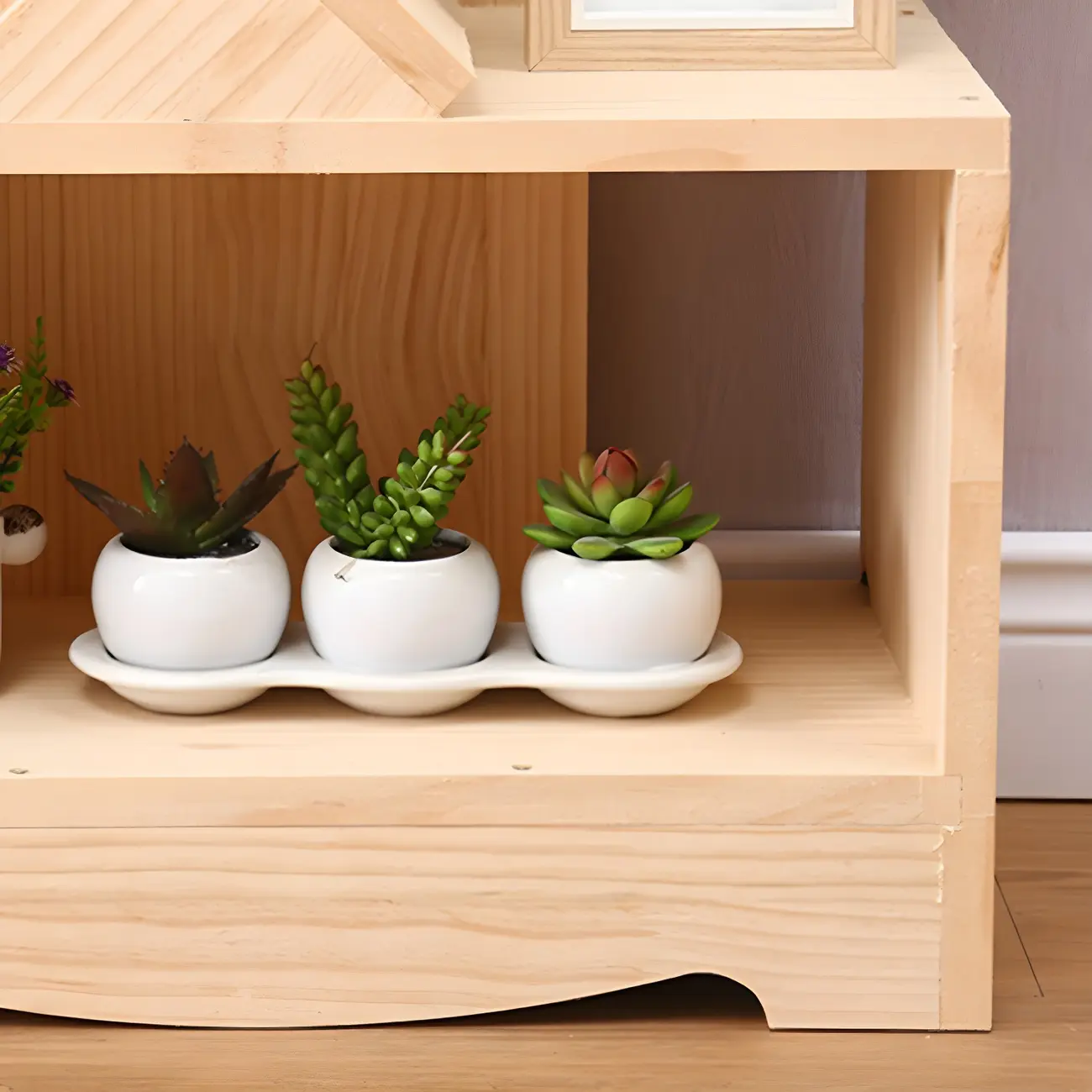 Trendy Brown Wood Tree-Shaped Etagere Bookcase Image - 12 | homeyfad