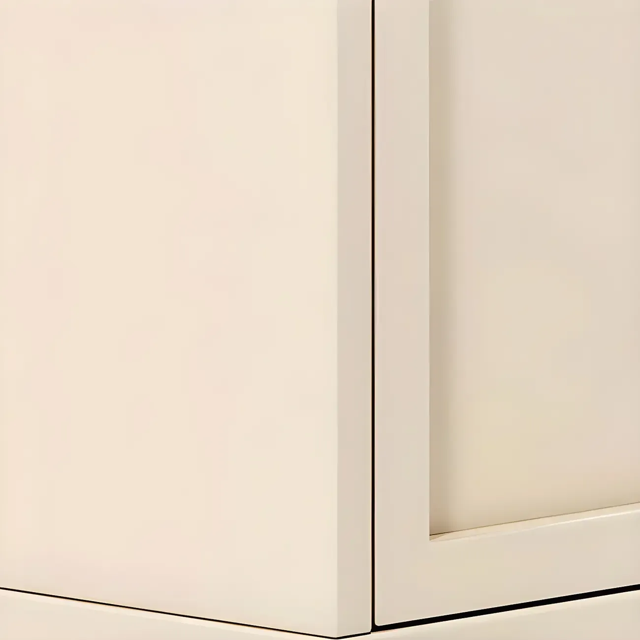 Cream White Wood Shoe Cabinet with Shoe Lattice Image - 12