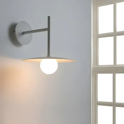 Industrial Frosted Glass Metal Globe Black Wall Sconce