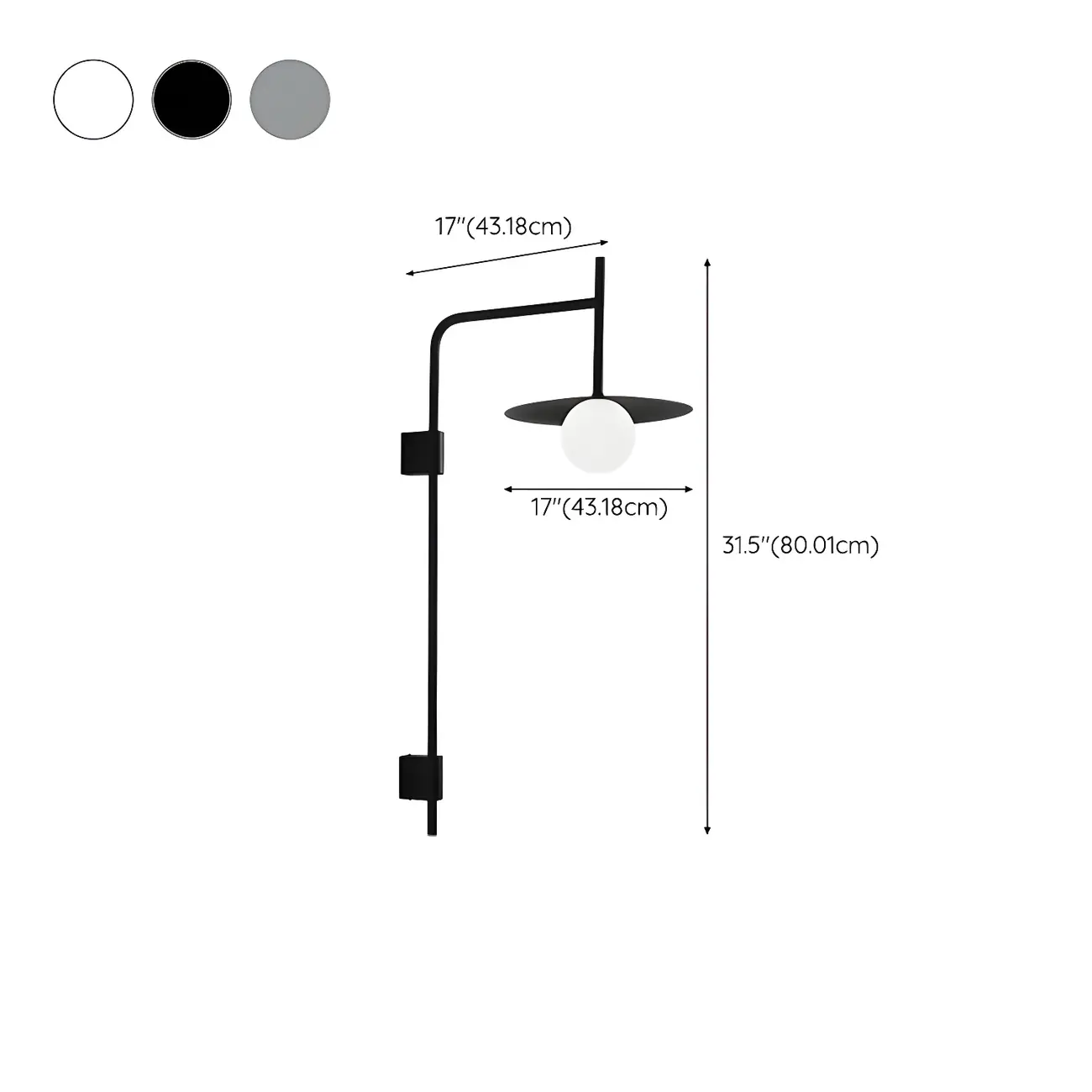 Industrial Frosted Glass Metal Globe Black Wall Sconce | homeyfad