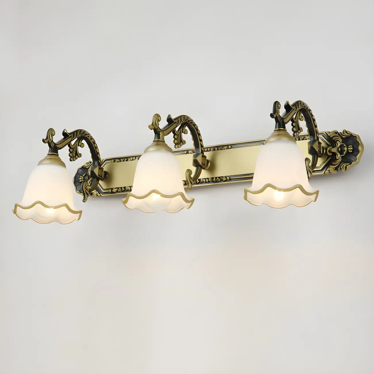 Vintage White Floral Vanity Light with Unique Accents Image - 14 | homeyfad