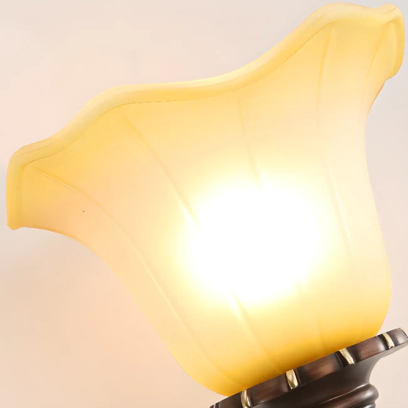 Vintage Glass Shade Brown Up Wall Sconce Image - 10 | homeyfad