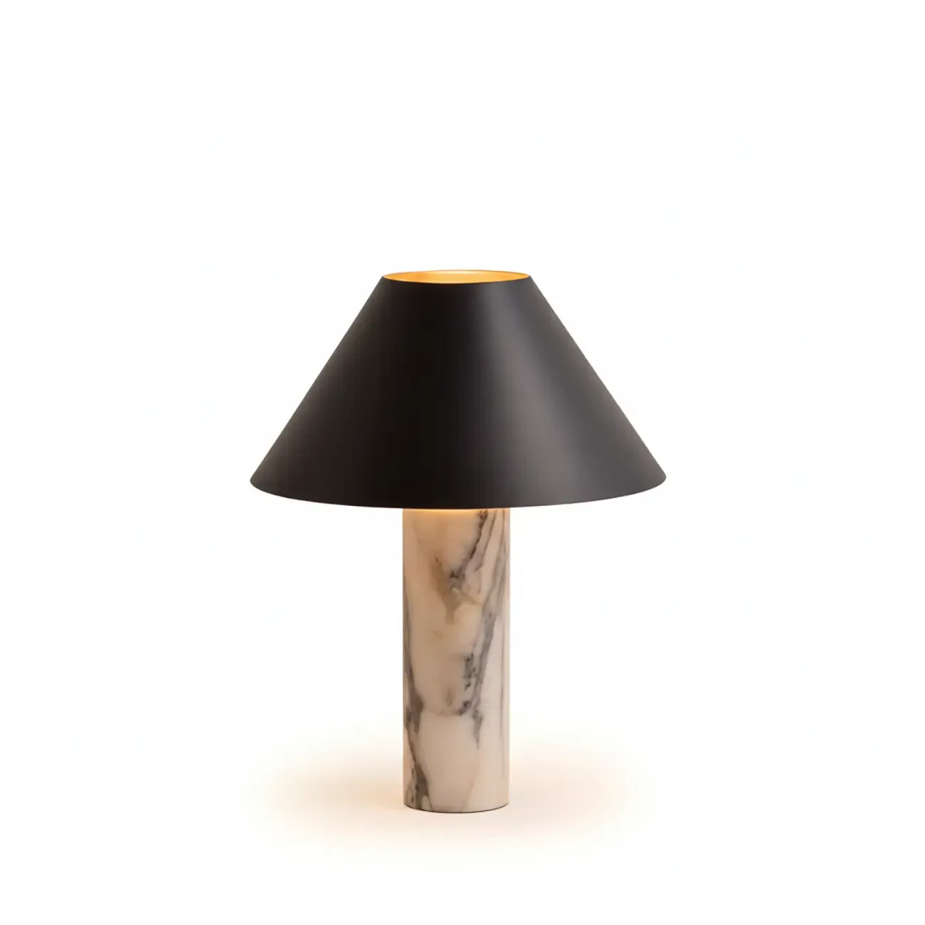 Modern Calacatta Marble LED Table Lamp For Bedroom - HomeyFad