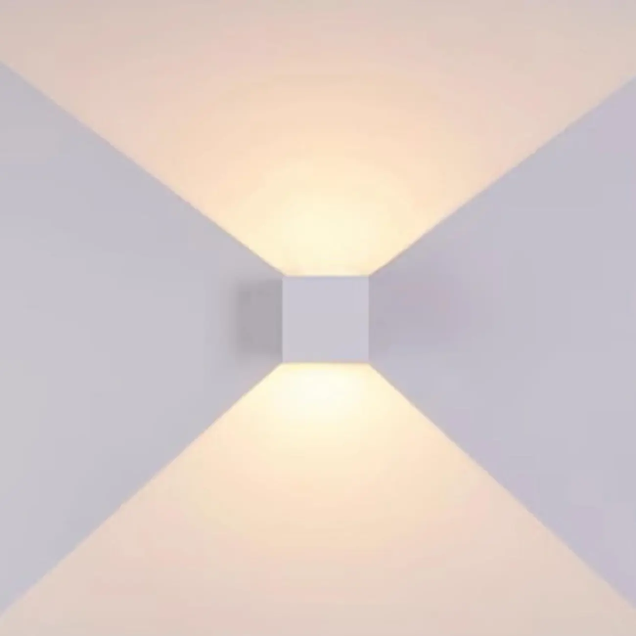 Square Modern Black Metal  LED Wall Sconce for Hallway 2-Light  Image - 7 | homeyfad