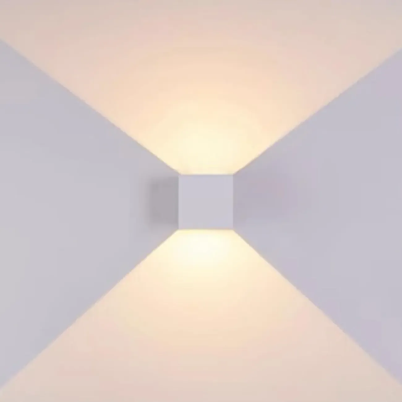 Square Modern Black Metal  LED Wall Sconce for Hallway 2-Light  Image - 7