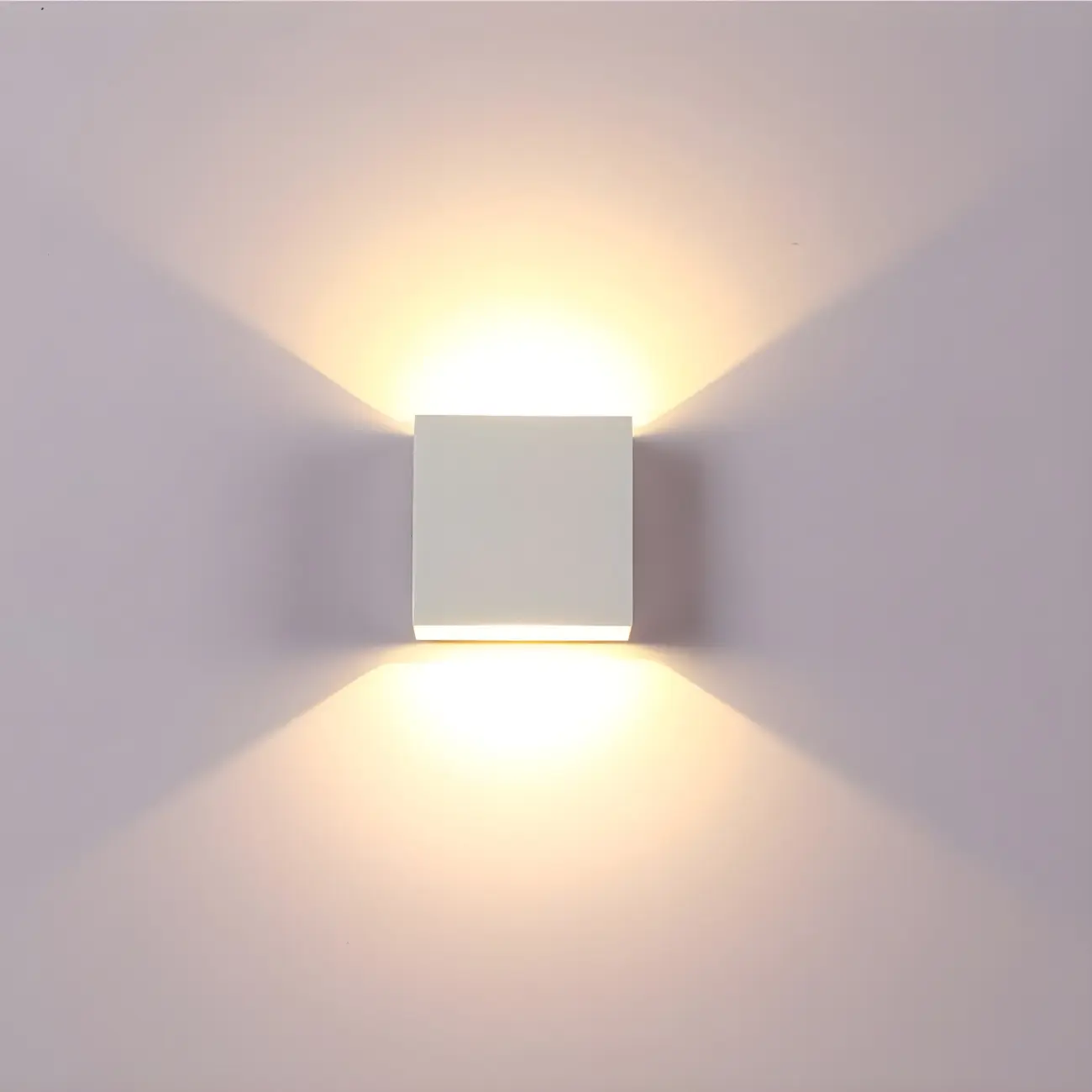 Square Modern Black Metal  LED Wall Sconce for Hallway 2-Light  Image - 10 | homeyfad