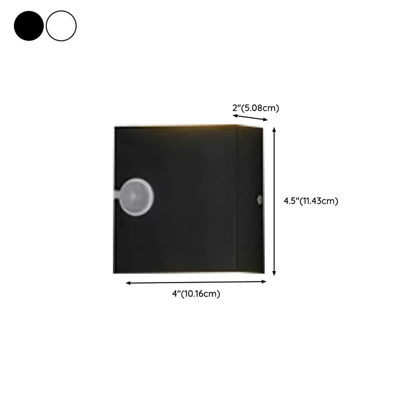 Square Modern Black Metal  LED Wall Sconce for Hallway 2-Light  #size | homeyfad