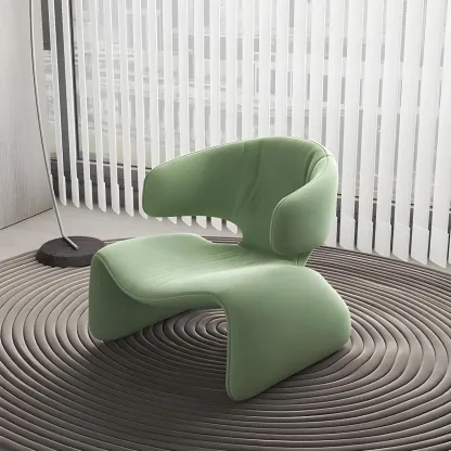 Stylish Velvet Accent Chair with Ergonomic for Living Room Image - 1