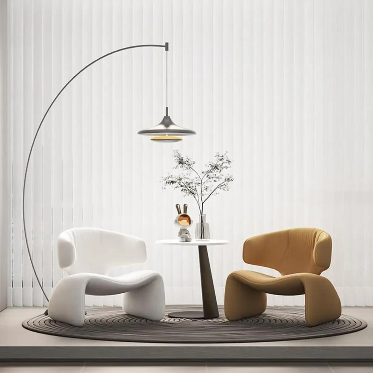 Stylish Velvet Accent Chair with Ergonomic for Living Room Image - 8