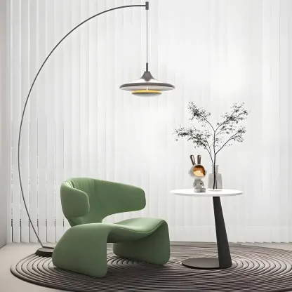 Stylish Velvet Accent Chair with Ergonomic for Living Room Image - 9