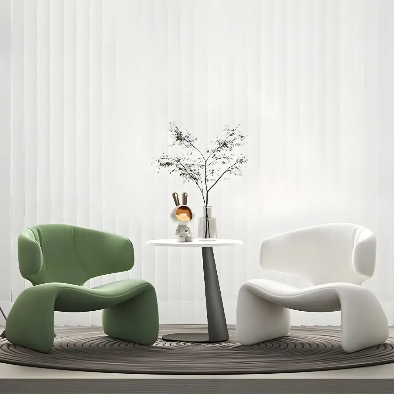 Stylish Velvet Accent Chair with Ergonomic for Living Room Image - 12