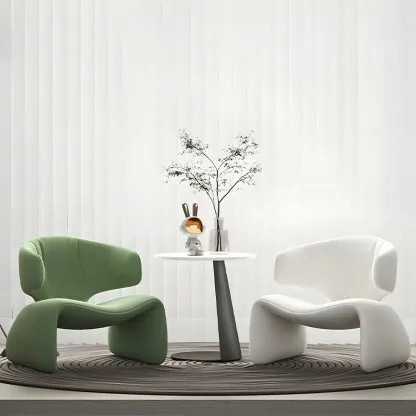 Stylish Velvet Accent Chair with Ergonomic for Living Room Image - 12