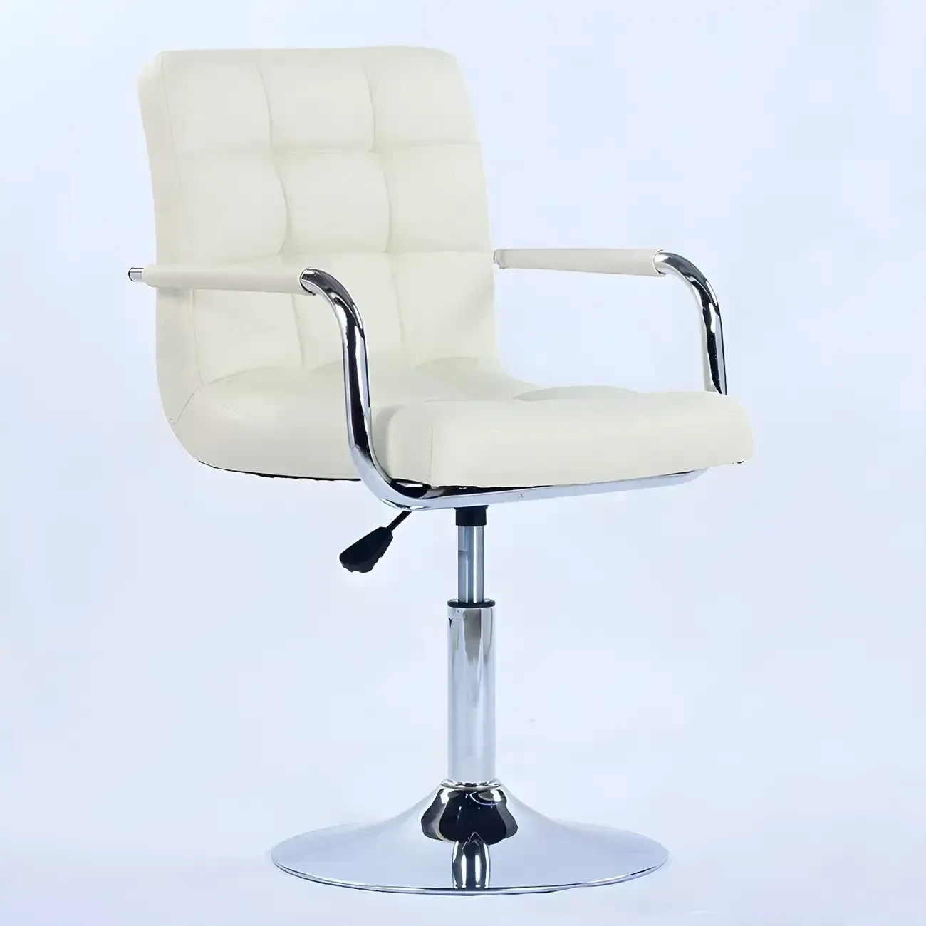Faux Leather Adjustable Swivel Bar Stools with Backs Image - 52