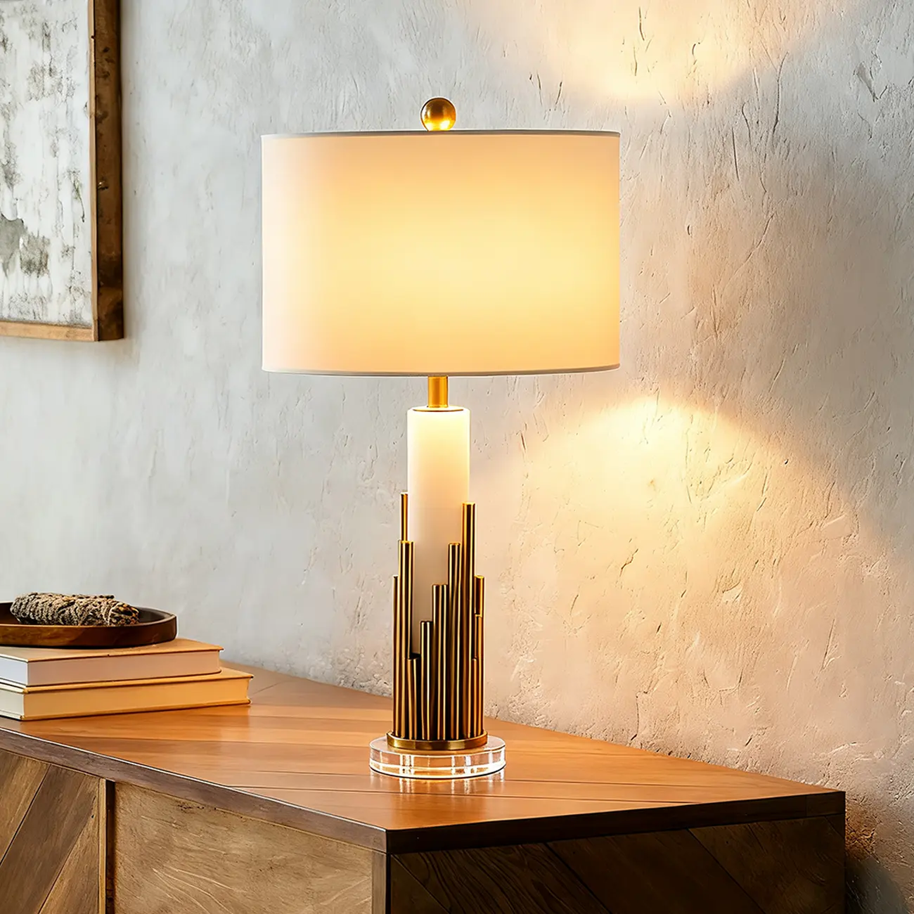Modern Alabaster Stone LED Table Lamp for Living Room Image - 3 | homeyfad