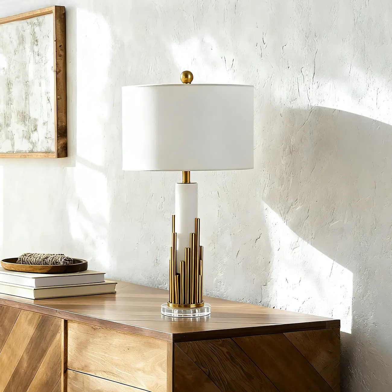Modern Alabaster Stone LED Table Lamp for Living Room Image - 1 | homeyfad