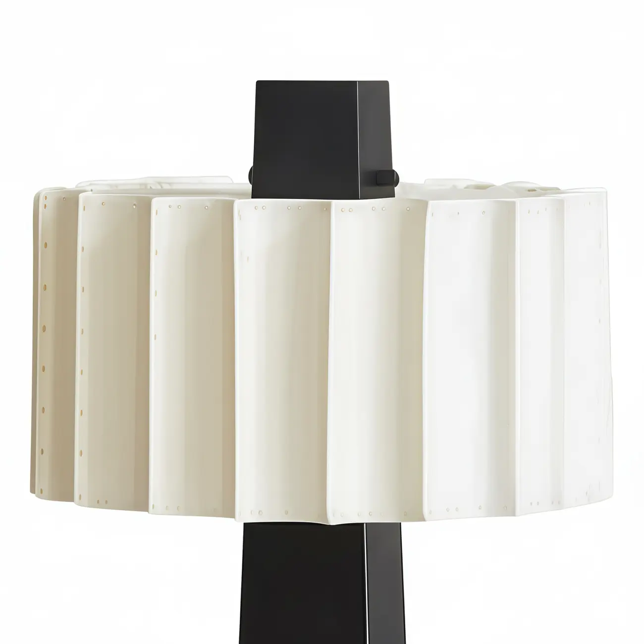 Modern Iron LED Table Lamp with Pleated Shade Image - 5 | homeyfad