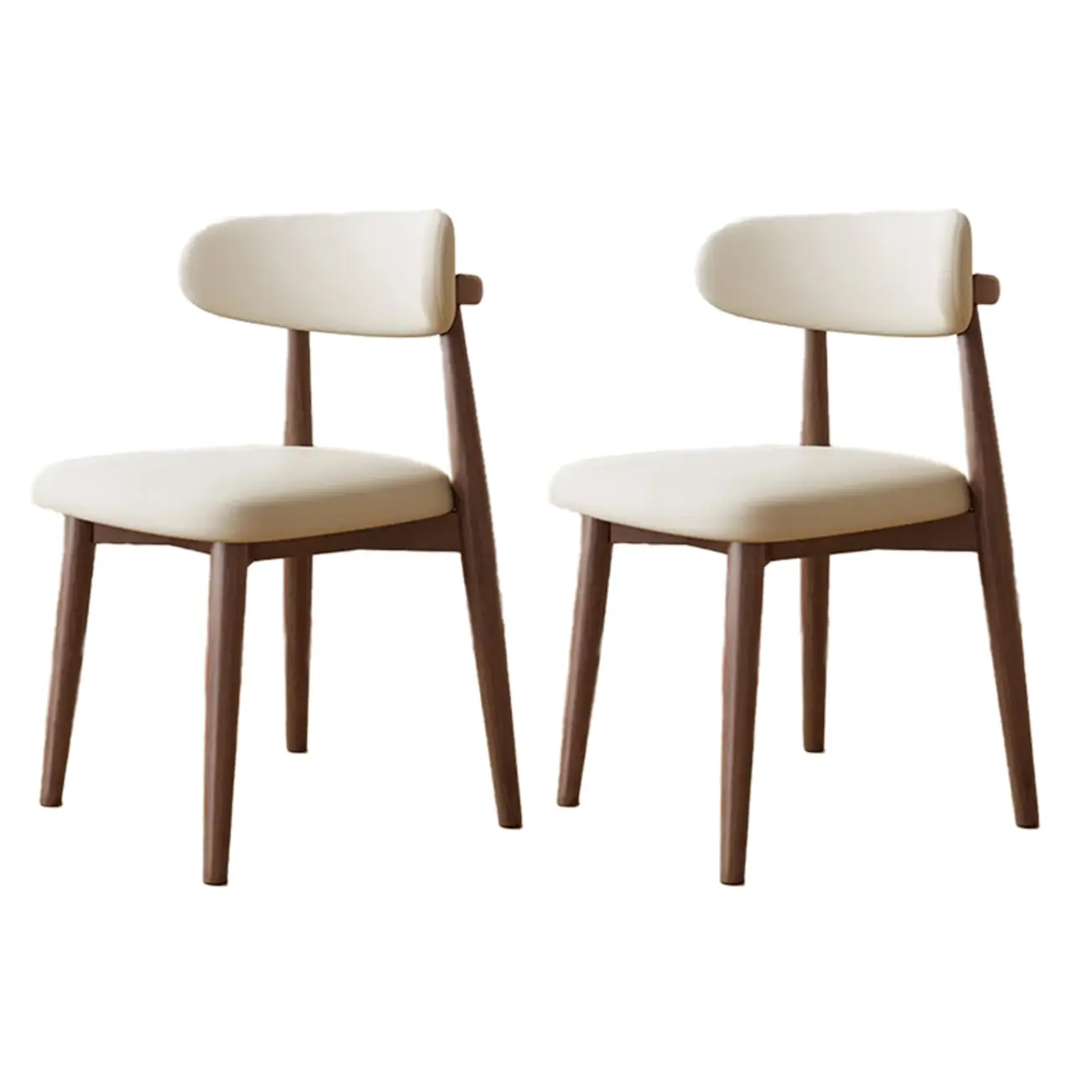 Mid-Century Modern Wooden Dining Chair Set of 2 Image - 22 | homeyfad