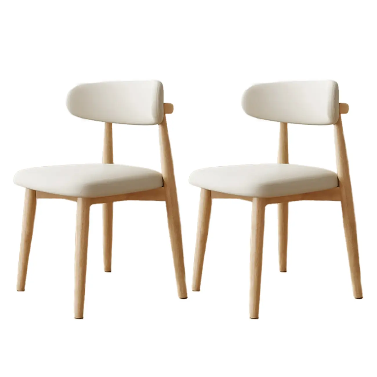 Mid-Century Modern Wooden Dining Chair Set of 2 Image - 23 | homeyfad