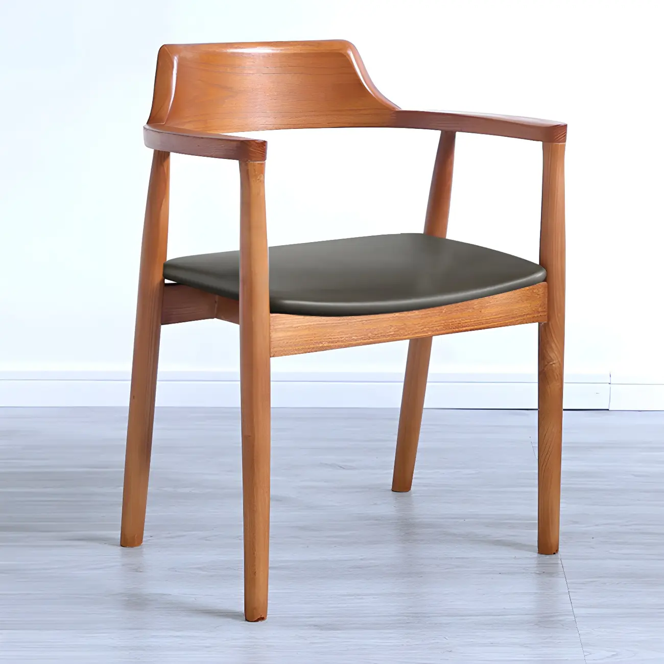 Traditional Style Solid Wooden Dining Chair with Armrest Image - 25 | homeyfad