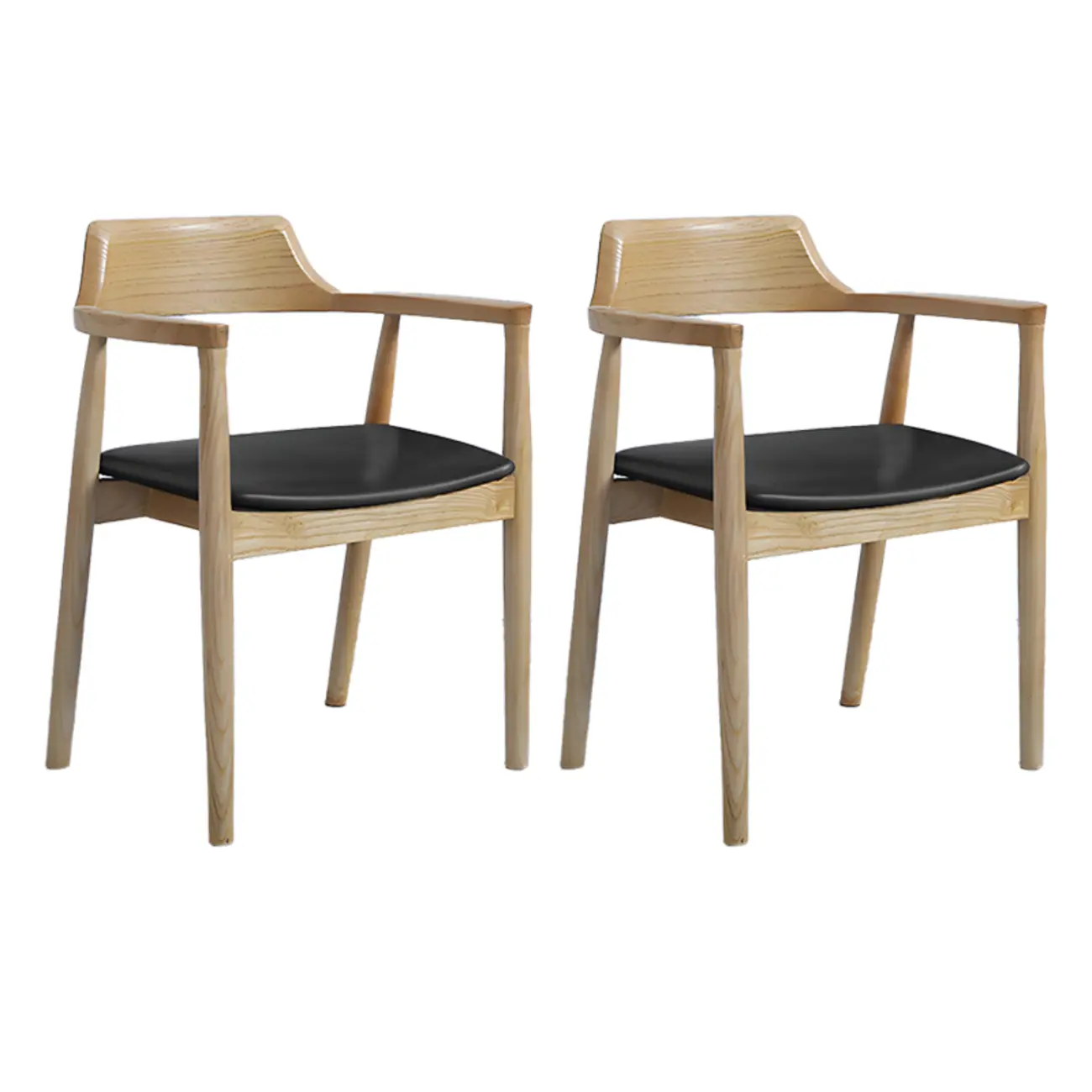 Traditional Style Solid Wooden Dining Chair with Armrest Image - 30 | homeyfad