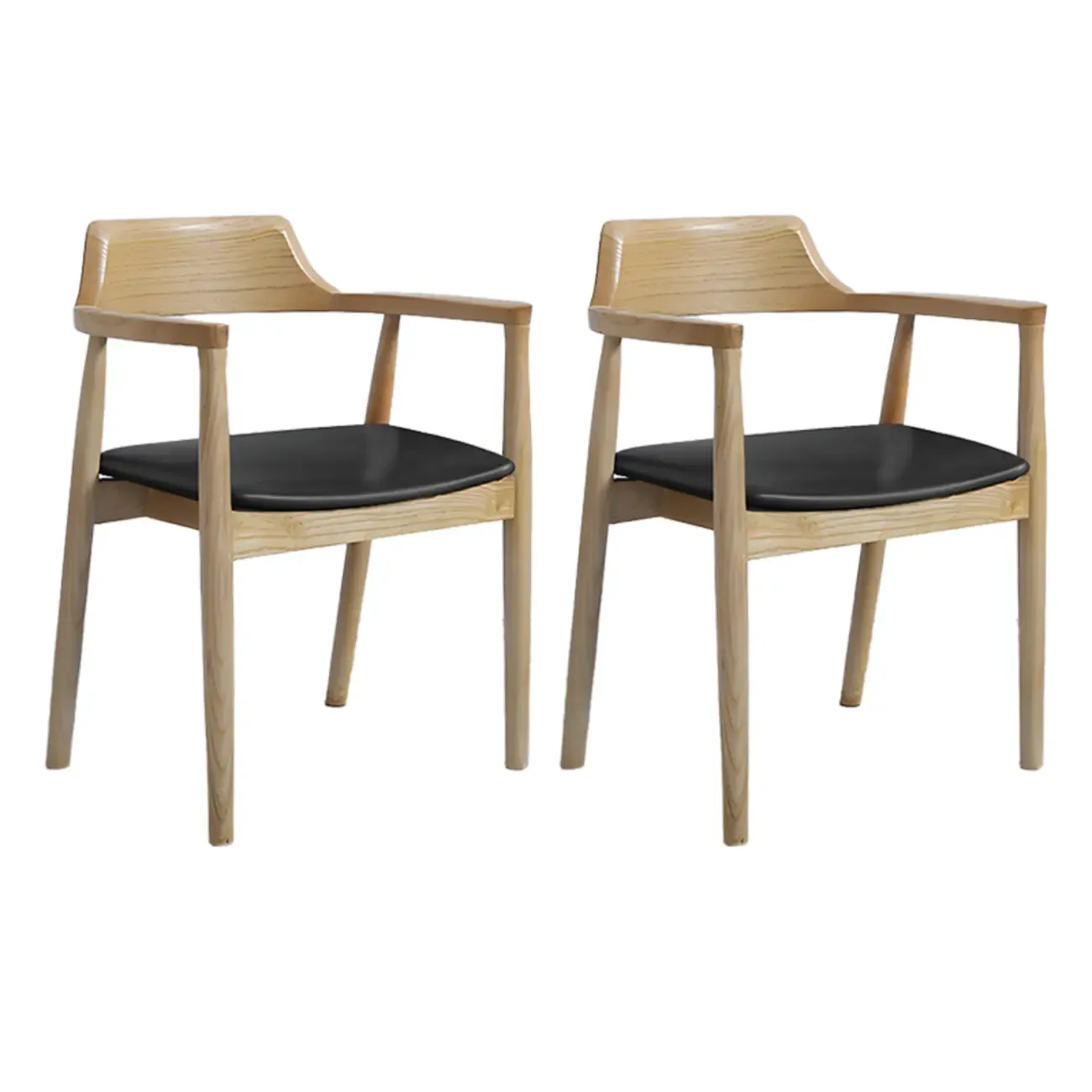 Traditional Style Solid Wooden Dining Chair with Armrest Image - 30