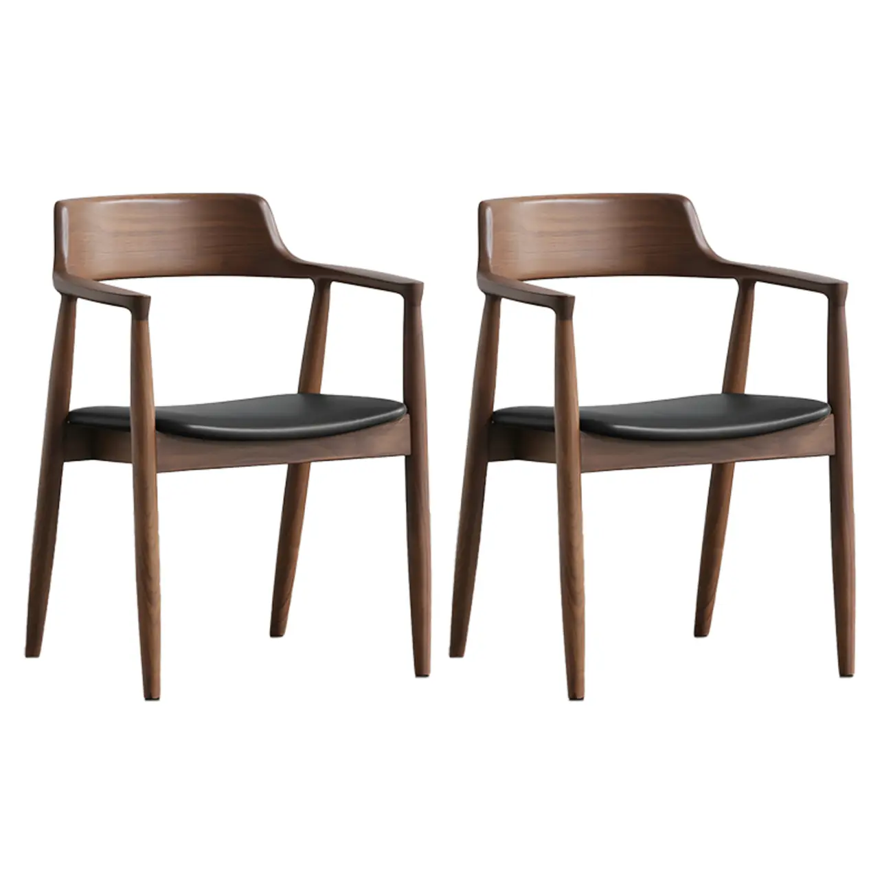 Traditional Style Solid Wooden Dining Chair with Armrest Image - 31 | homeyfad