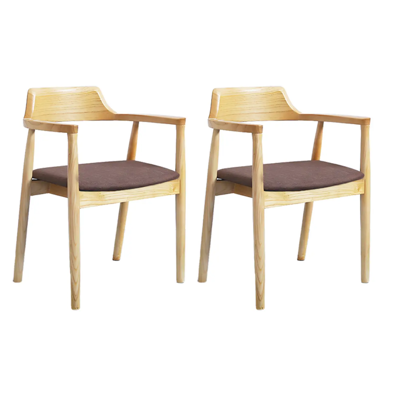 Traditional Style Solid Wooden Dining Chair with Armrest Image - 35 | homeyfad