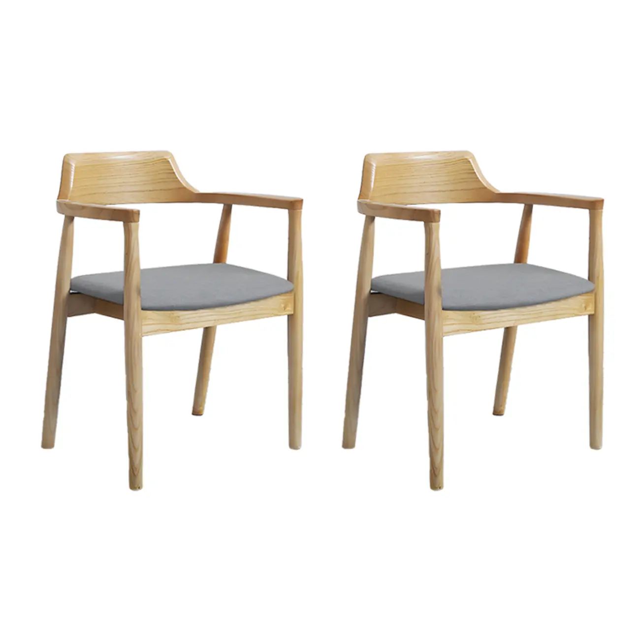 Traditional Style Solid Wooden Dining Chair with Armrest Image - 36 | homeyfad