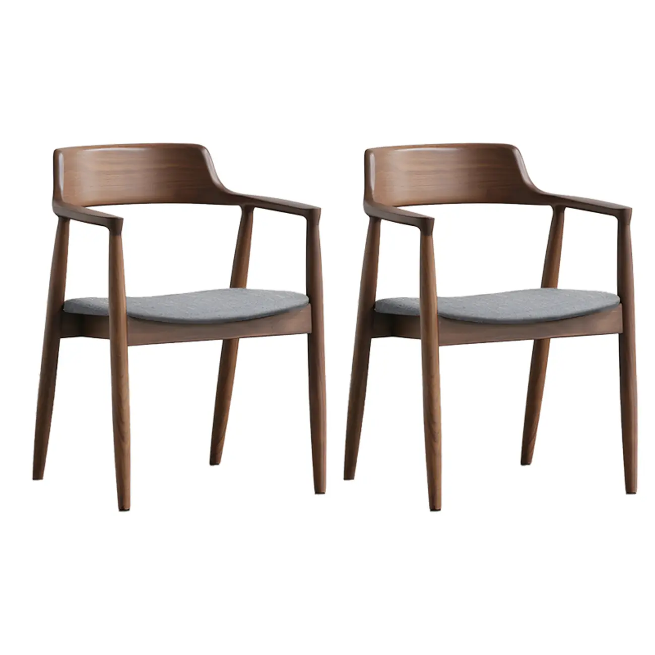 Traditional Style Solid Wooden Dining Chair with Armrest Image - 39 | homeyfad