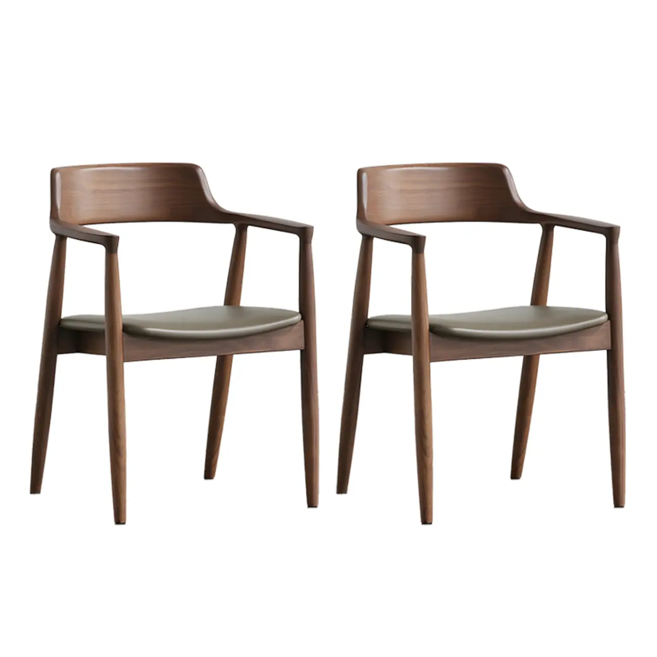 Traditional Style Solid Wooden Dining Chair with Armrest Image - 40 | homeyfad