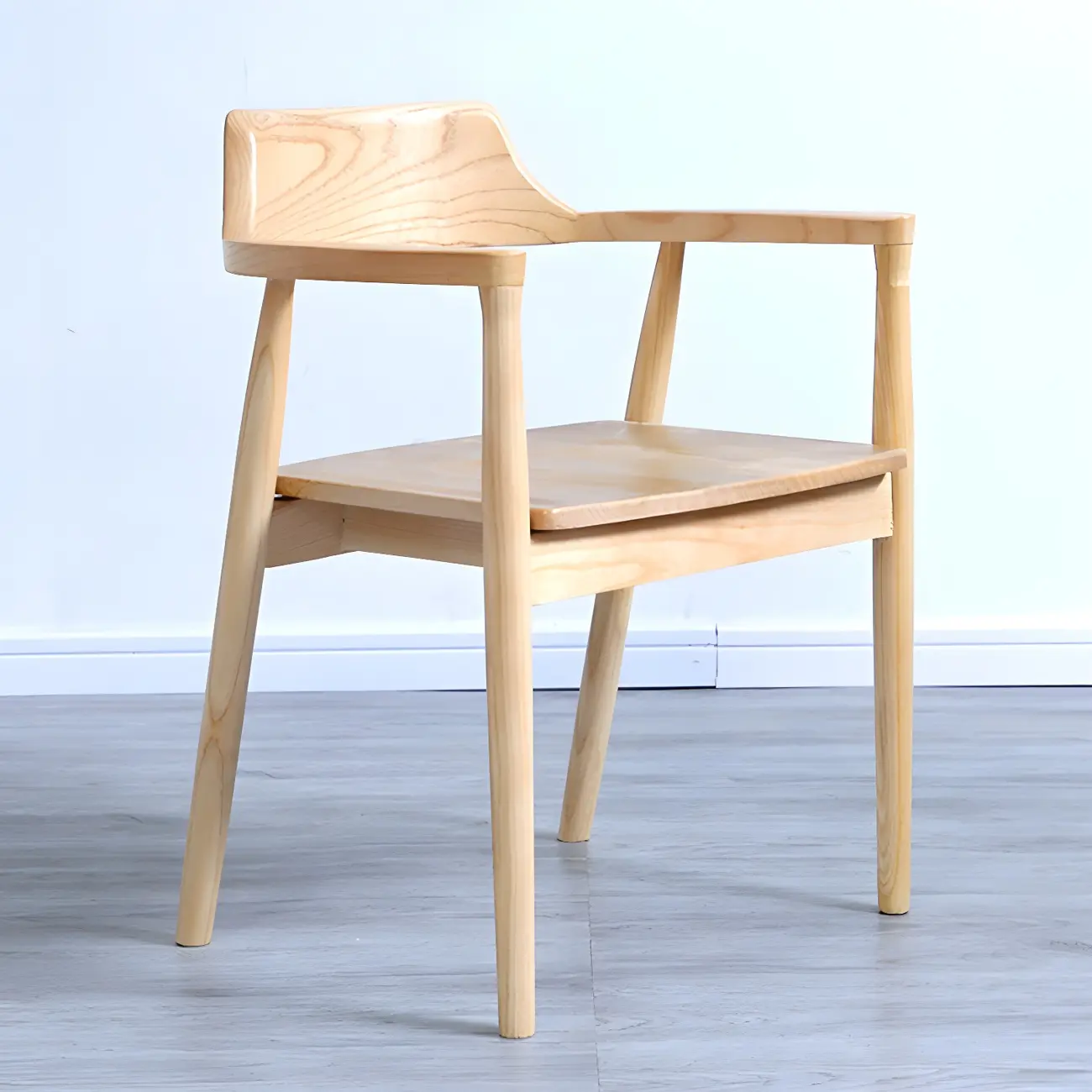 Traditional Style Solid Wooden Dining Chair with Armrest Image - 23 | homeyfad