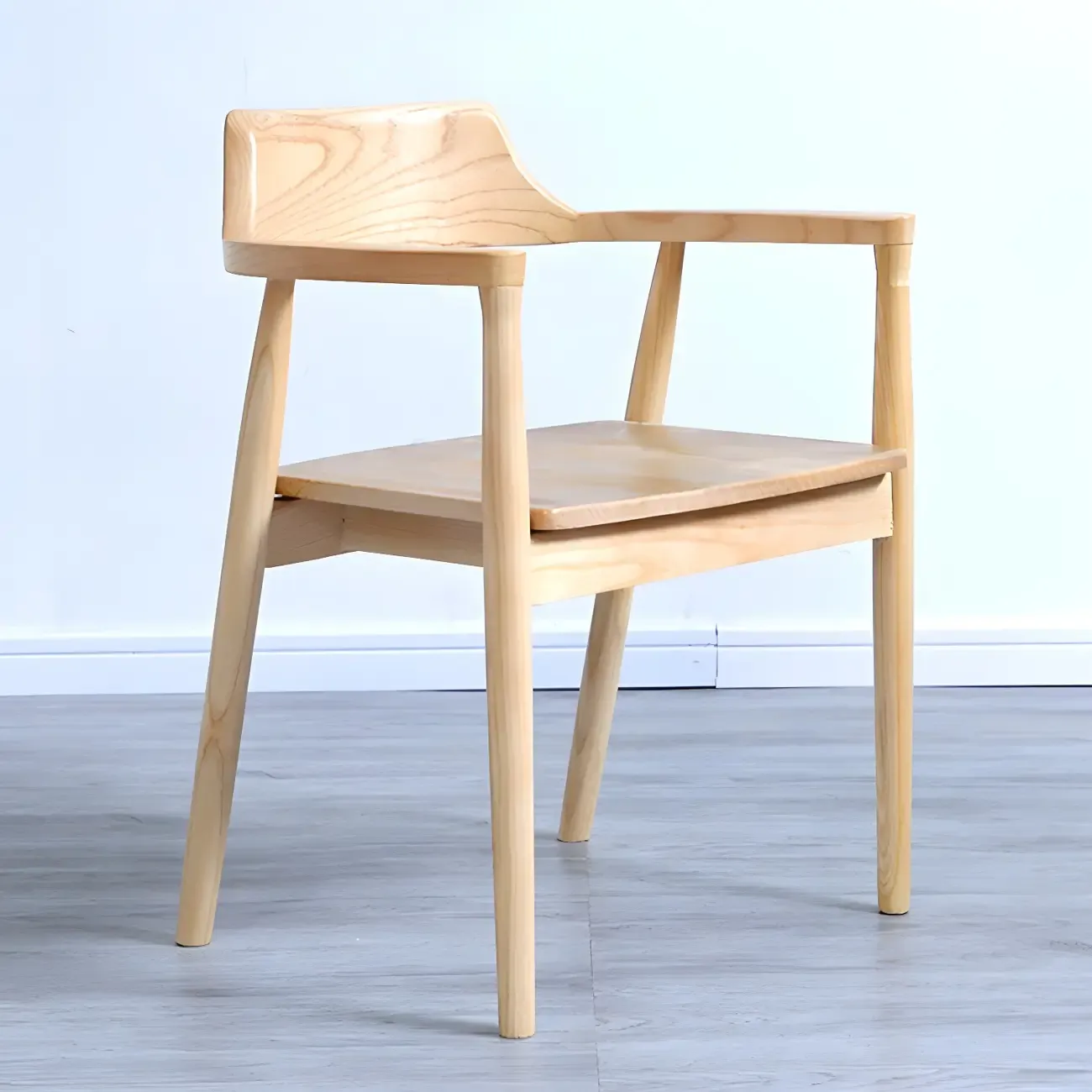 Traditional Style Solid Wooden Dining Chair with Armrest Image - 23