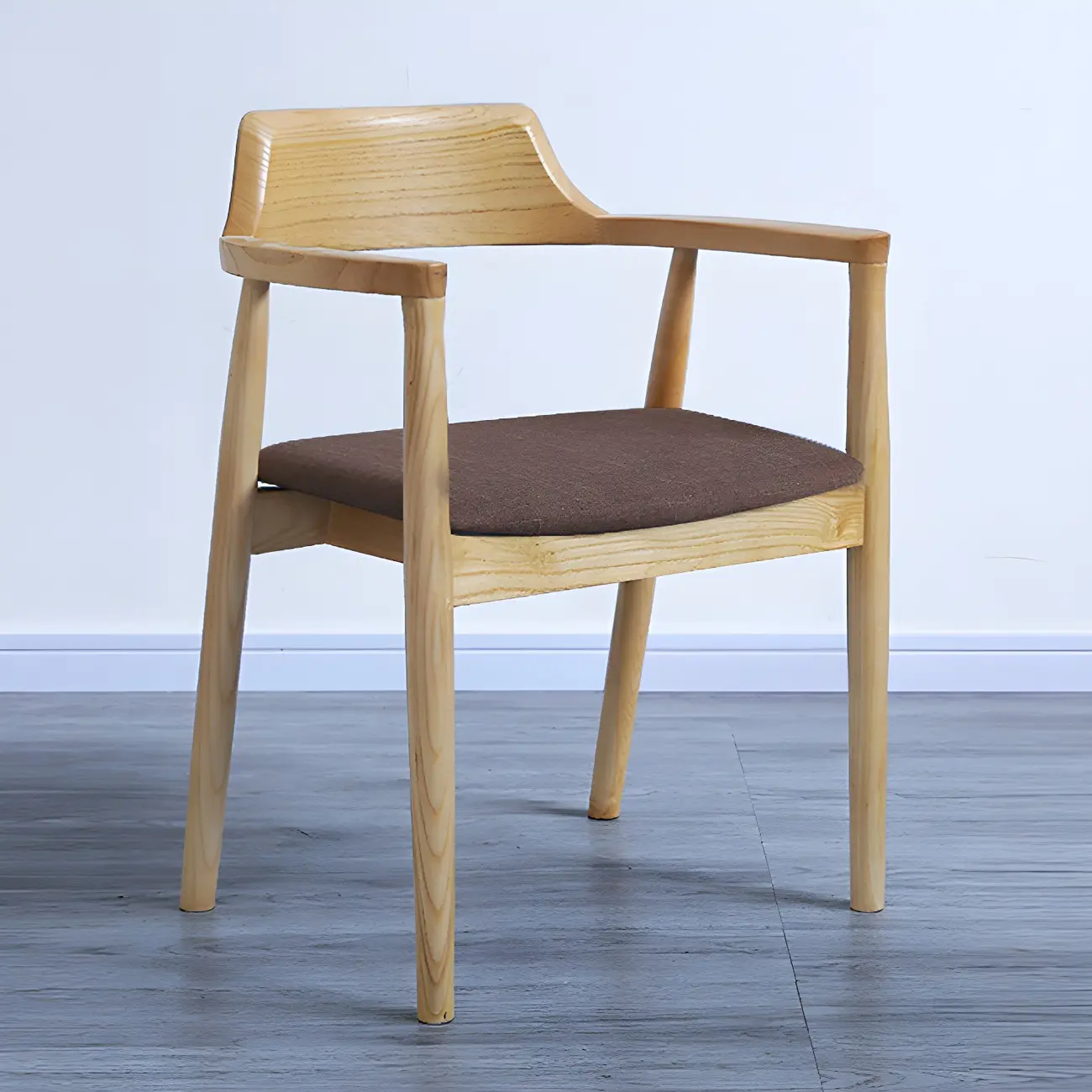 Traditional Style Solid Wooden Dining Chair with Armrest Image - 20 | homeyfad