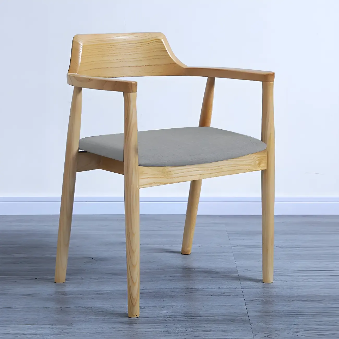 Traditional Style Solid Wooden Dining Chair with Armrest Image - 19