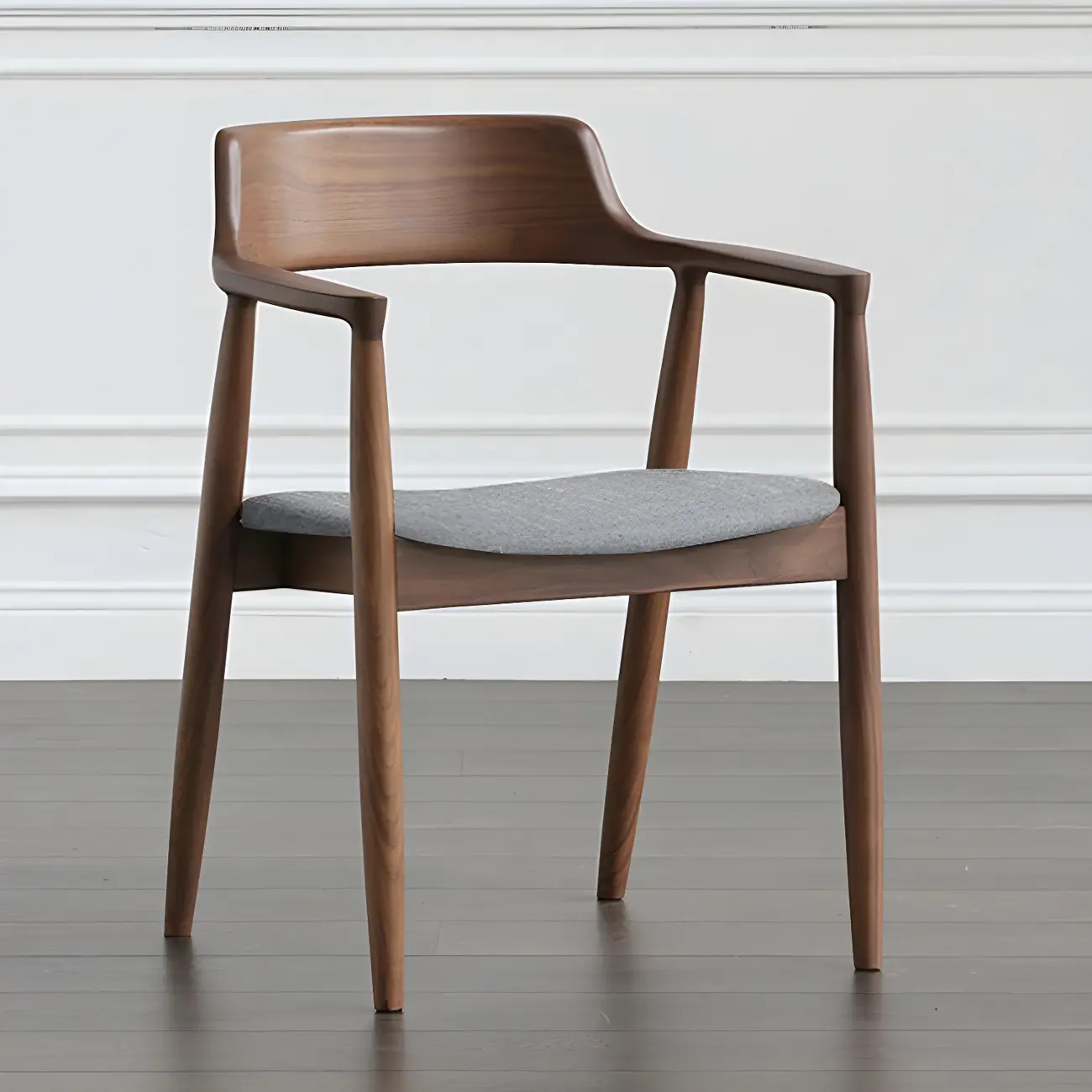 Traditional Style Solid Wooden Dining Chair with Armrest Image - 12 | homeyfad