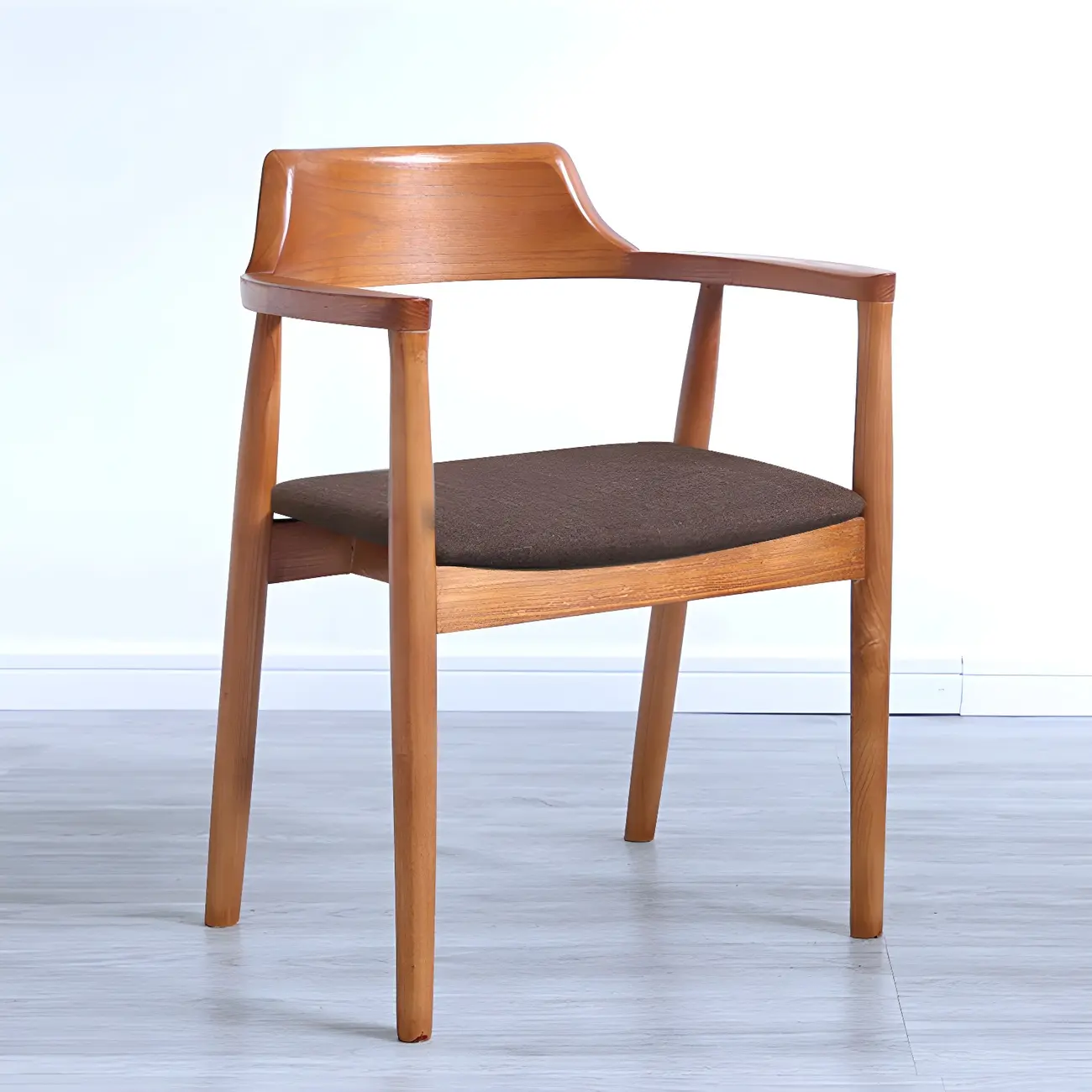 Traditional Style Solid Wooden Dining Chair with Armrest Image - 24 | homeyfad