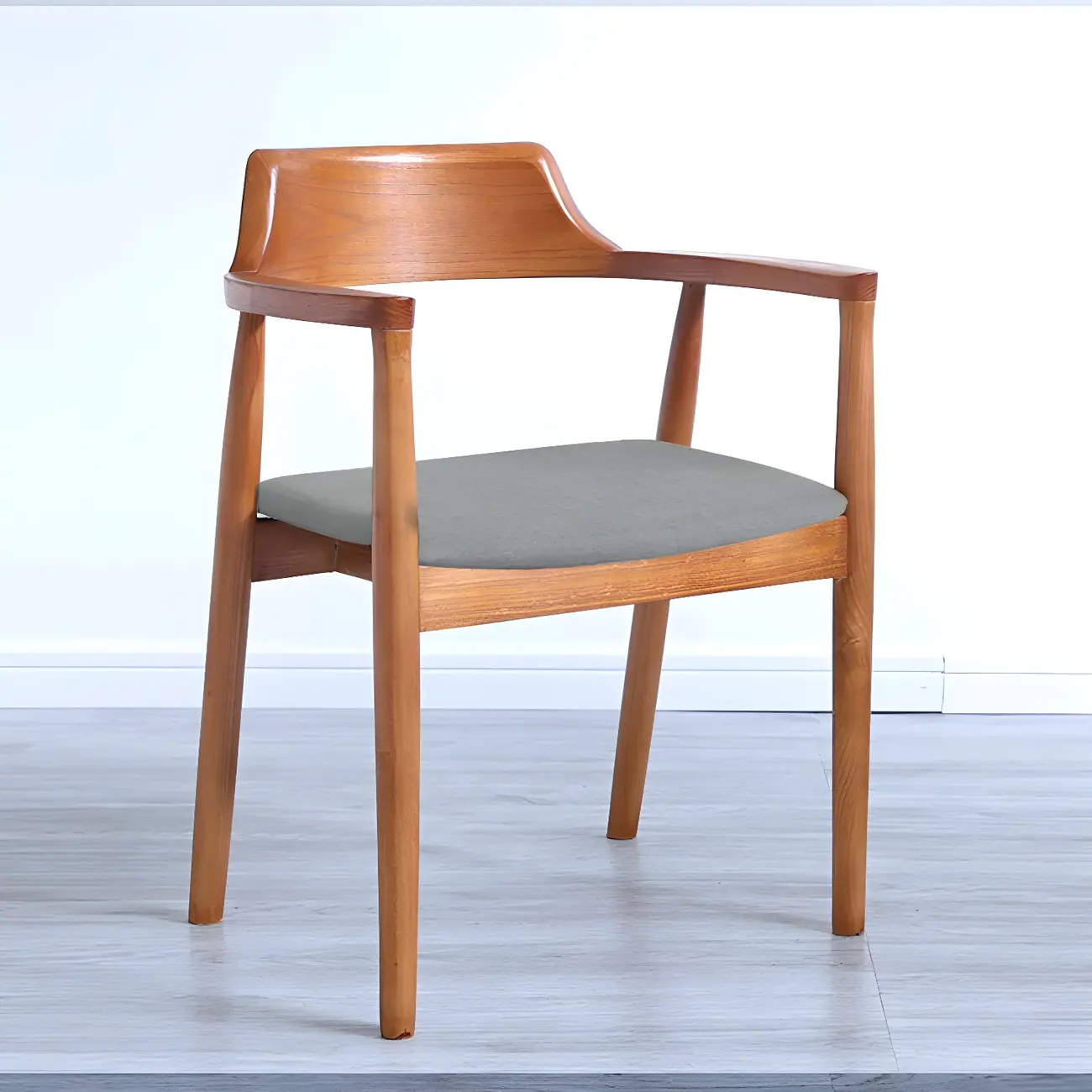 Traditional Style Solid Wooden Dining Chair with Armrest Image - 22 | homeyfad