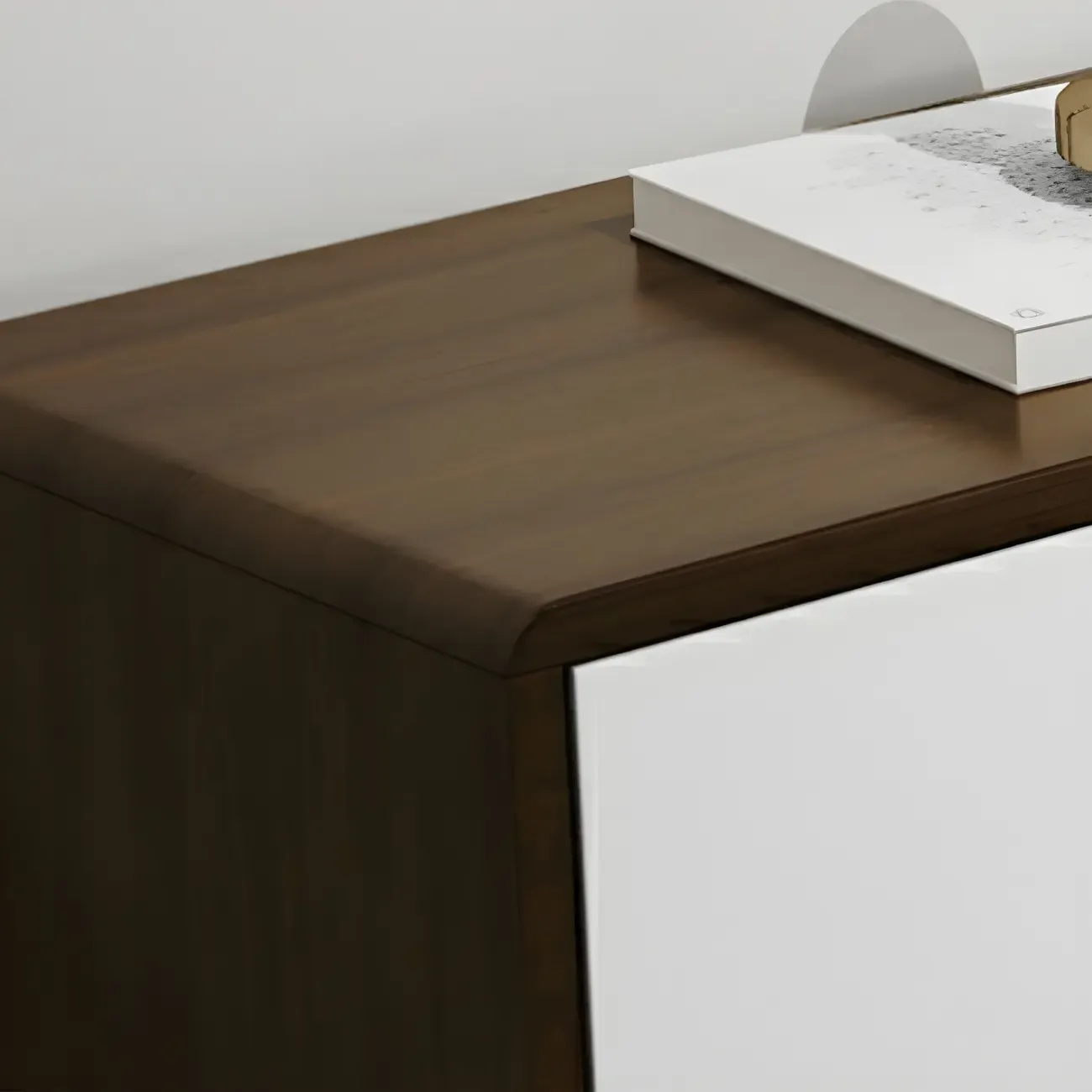 Modern Brown Wooden TV Stand with 3-Drawers for Living Room Image - 7