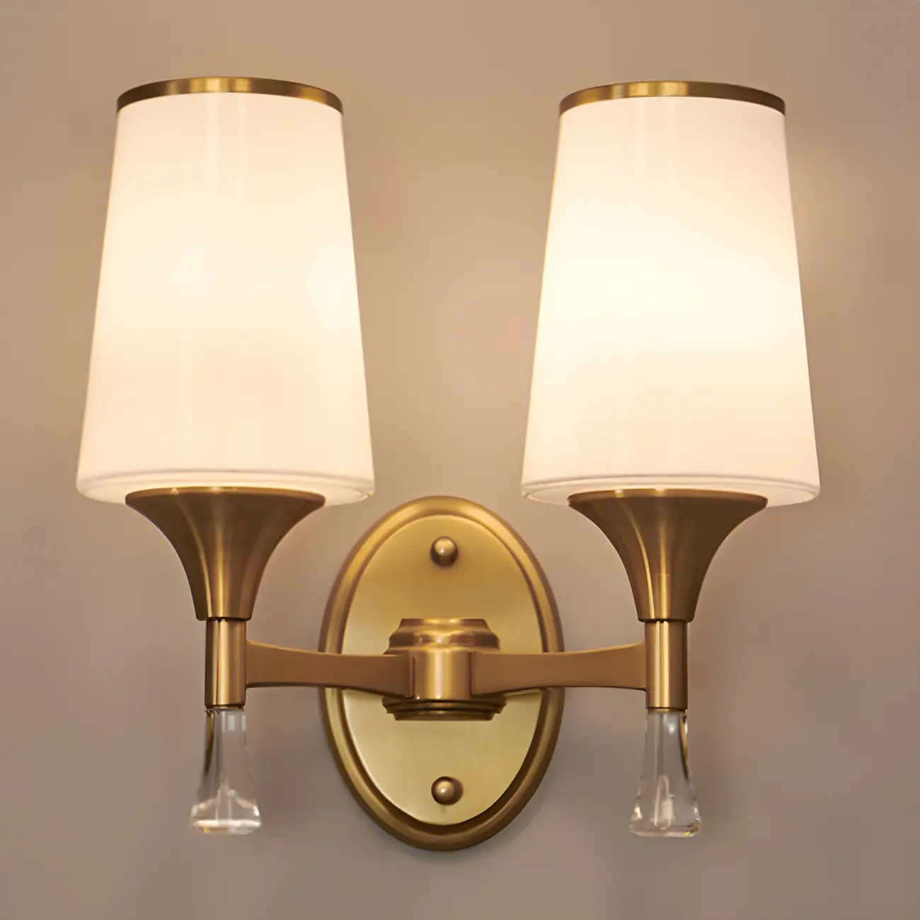 Modern Gold Glass Wall Light for Living Room Decor Image - 2 | homeyfad