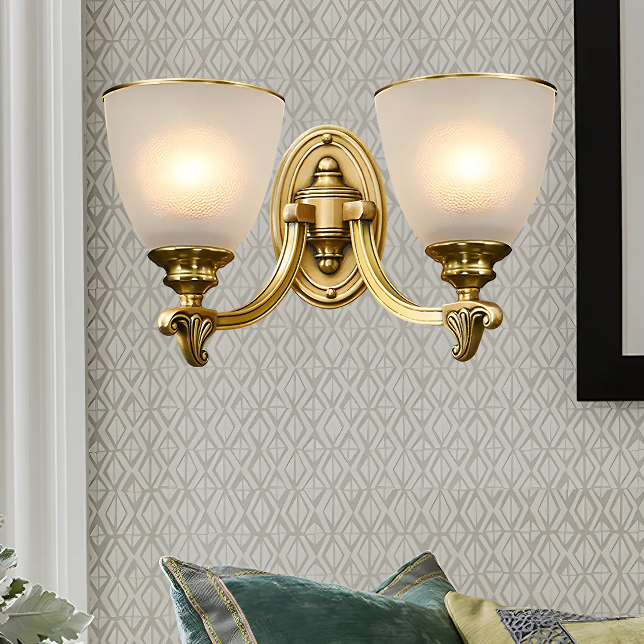 Modern Gold Glass Wall Light for Living Room Decor Image - 8 | homeyfad