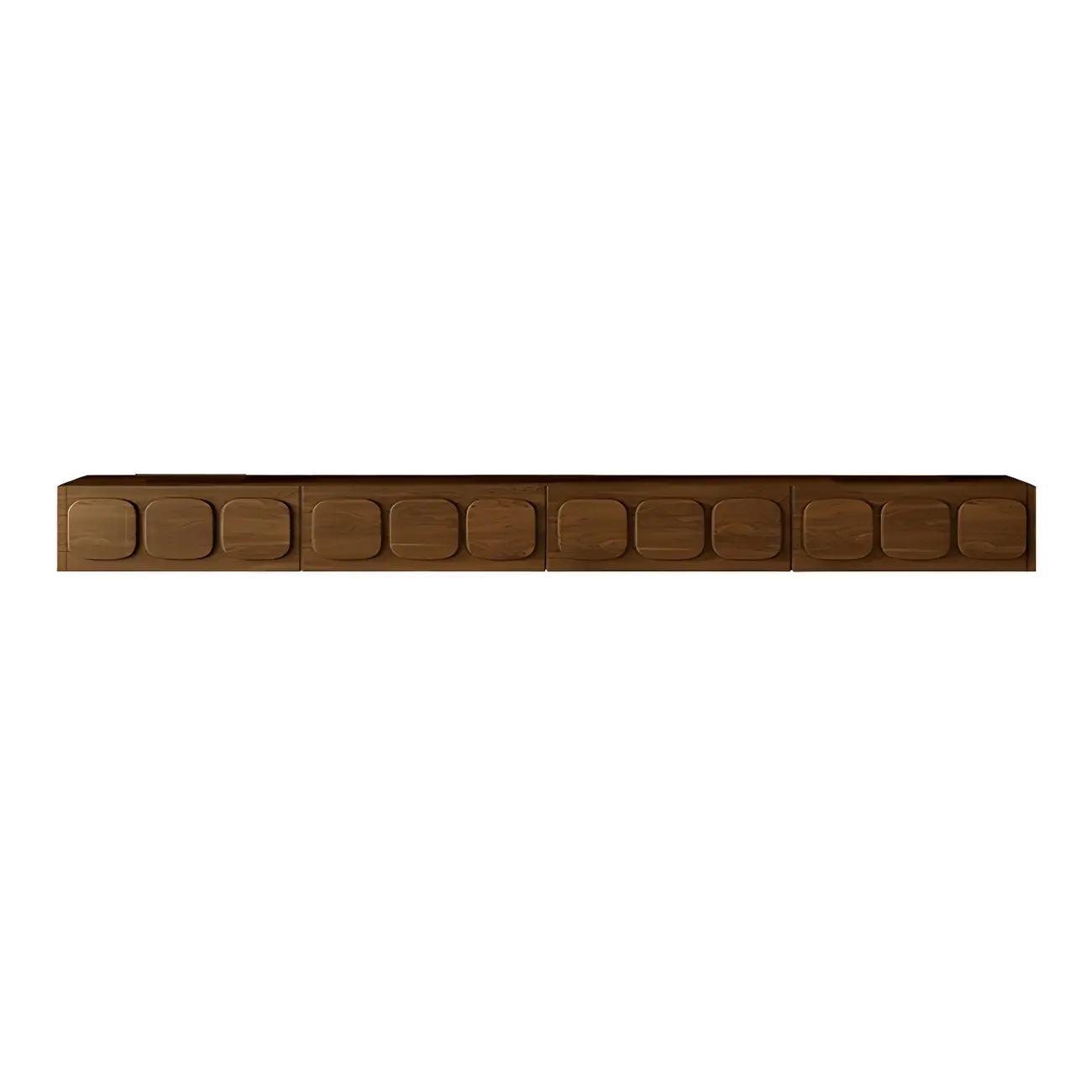 Industrial Wooden Mueble Flotante Para TV Stand with Storage Image - 5 | homeyfad