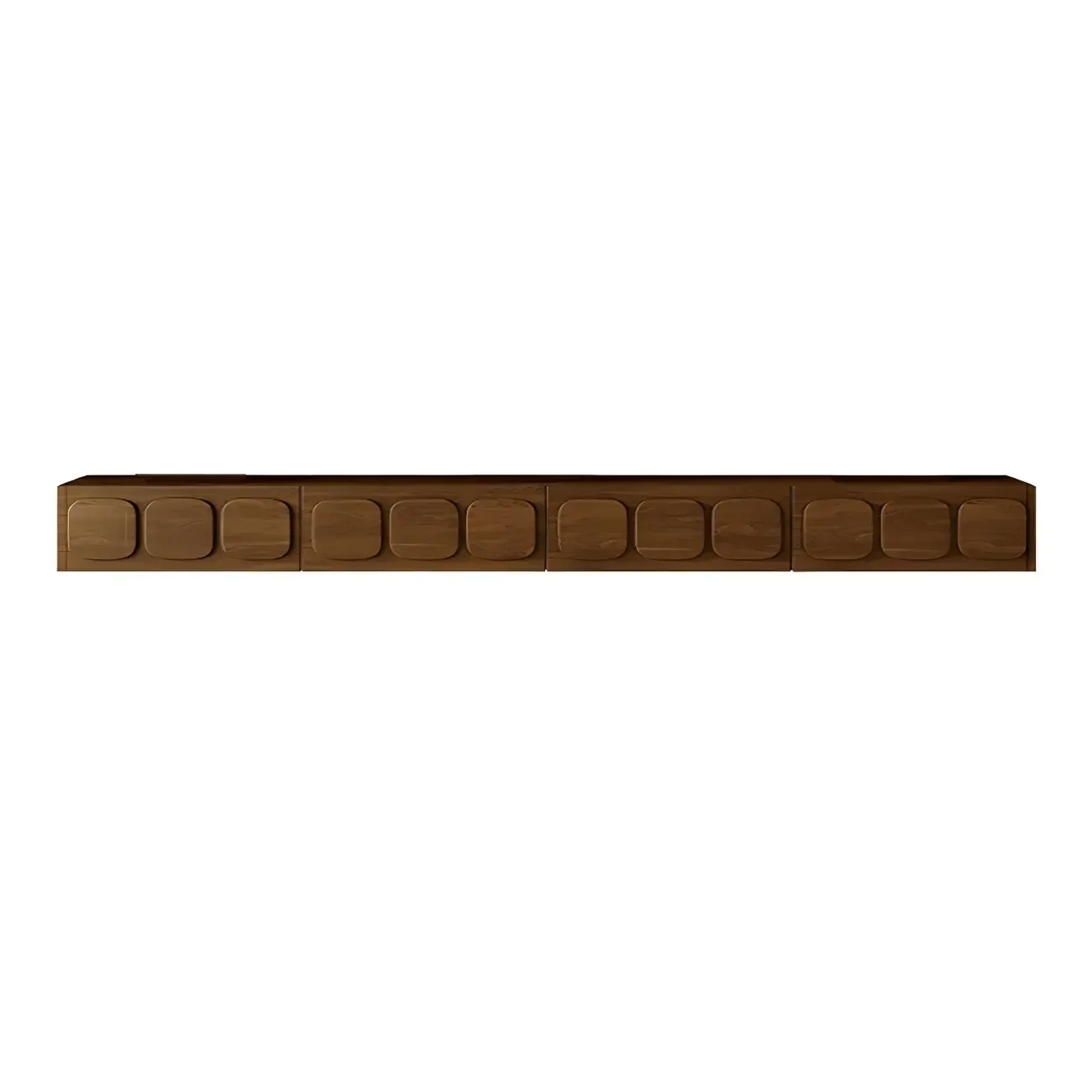 Industrial Wooden Mueble Flotante Para TV Stand with Storage Image - 5