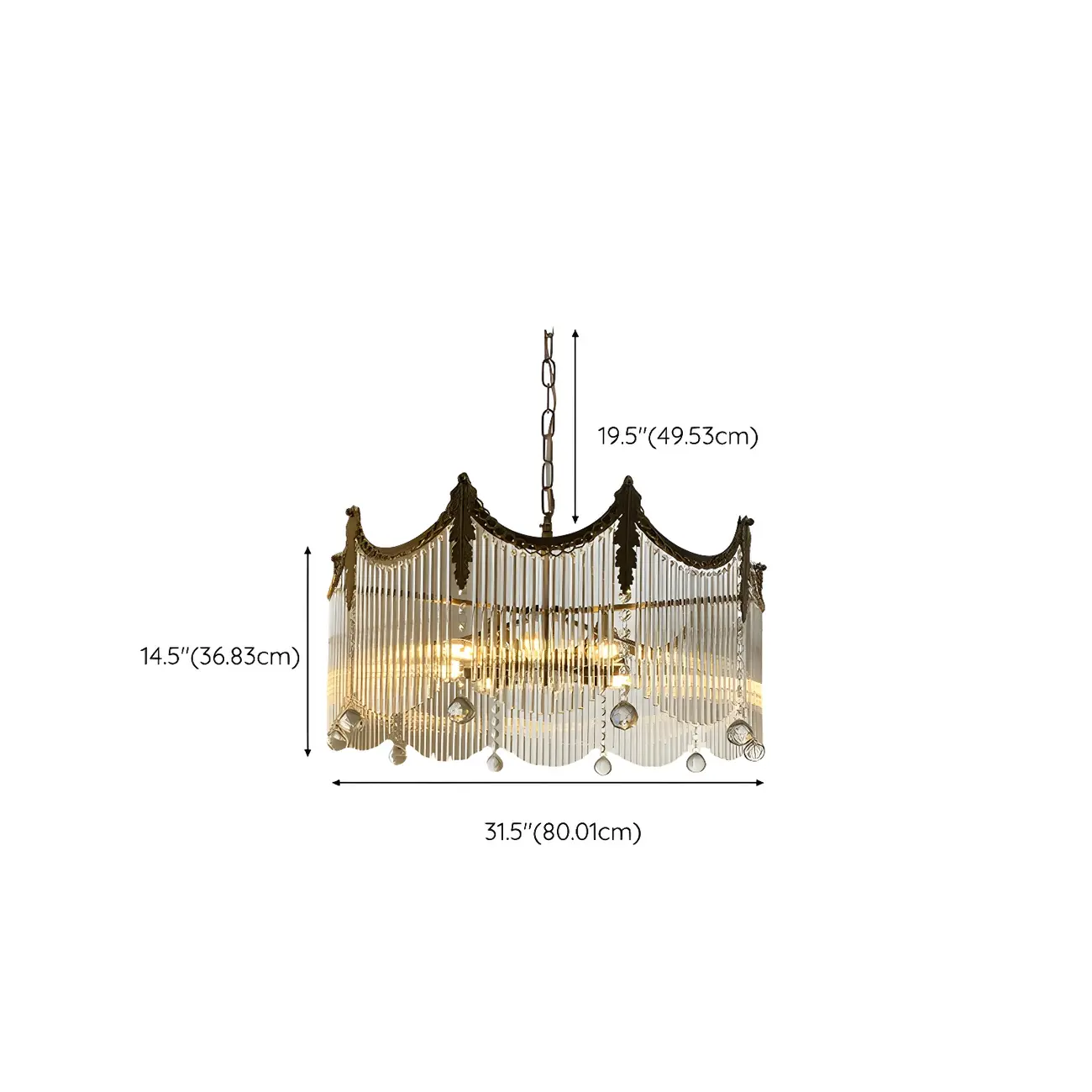 Multi Lights Chandelier Light Fixtures with Transparent Crystal for Bedroom Image - 11 | homeyfad